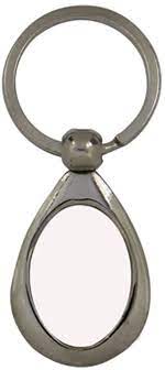Llavero con cadena Ovalo vertical