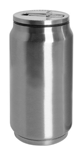 Lata de Acero Inoxidable de 12 oz con Pajilla Plateada para Sublimación