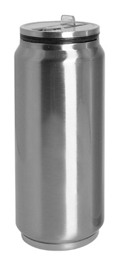 Lata de Acero Inoxidable de 17 oz con Pajilla Plateada para Sublimación