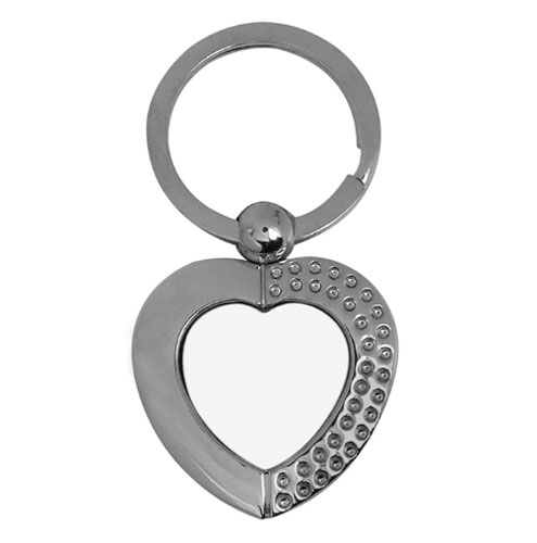 Llavero Metálico con Forma de Corazón para Sublimación | Accesorio Personalizable