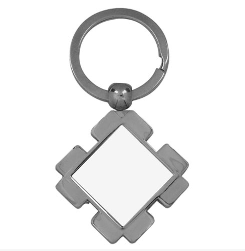 Llavero Metálico con Forma de Diamante / Rombo para Sublimar