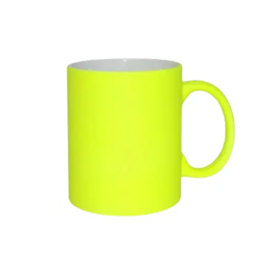 [SFS-MG78-Y] Taza de neón de cerámica de 11 oz, amarillo